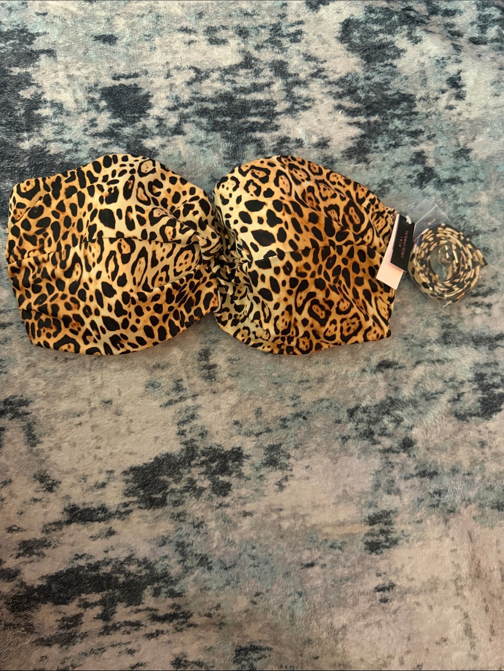 Victoria's Secret Leopard Print Bandeau - Black & Tan